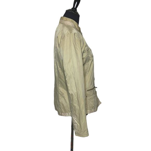 Chico's beige long sleeves buttoned summer jacket size small - Picture 4 of 6